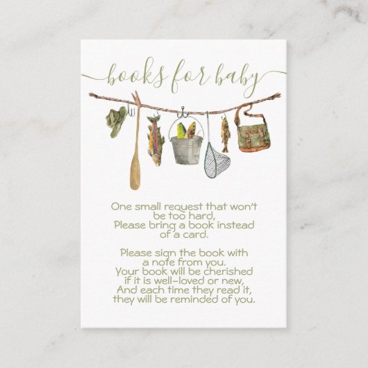 Vist clothesline Boeken voor Baby Informatiekaartje (Voorkant)