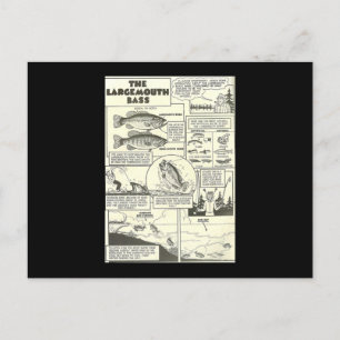 Vist Comic Book Tips Bass Baits Cute Briefkaart