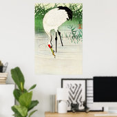 Vist Crane in Shallow Water door Ohara Koson Poster (Thuiskantoor)