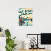 Vist Dad's Adventure Digital Poster Art (Thuiskantoor)