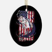 Vist de Amerikaanse vlag Funny  Keramisch Ornament (Rechts)