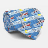 Vist de boot op de hoge Zeeen Stropdas (Opgerold)