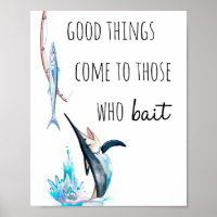 Vist de Druk van het Citaat, Vist Poster