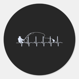 Vist de forel van de ECG-forel voor de visserij op Ronde Sticker