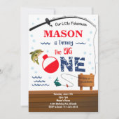 Vist de grote 1e verjaardagsuitnodiging kaart (Voorkant)