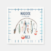 Vist de grote blauwe jongen van de dag servet (Voorkant)