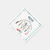 Vist de grote blauwe jongen van de dag servet (Hoek)