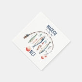 Vist de grote blauwe jongen van de dag servet (Hoek)