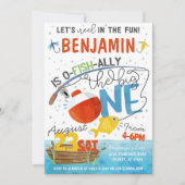 Vist de grote verjaardagsuitnodiging kaart (Voorkant)