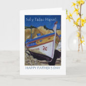 Vist de Kaart van Boat Fathers Day: Welsh Greeting (Gele Bloem)