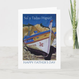 Vist de Kaart van Boat Fathers Day: Welsh Greeting