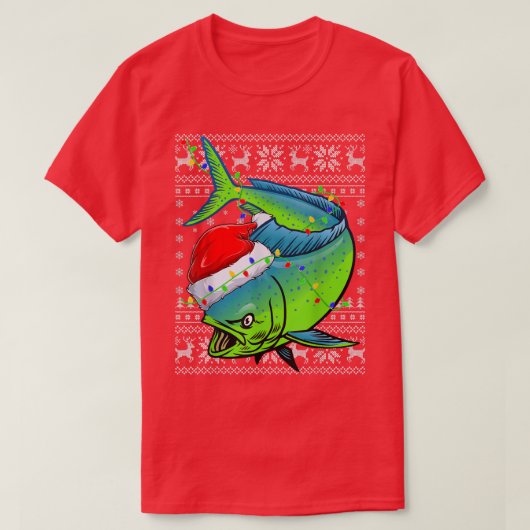Vist de Kerstman met de sinterklaas van Ugly Mahi T-shirt (Design voorkant)
