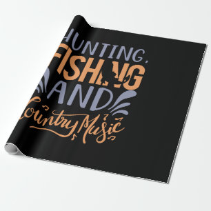 Vist de kunstjacht Vist en landmuziek Cadeaupapier