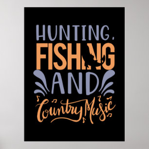 Vist de kunstjacht Vist en landmuziek Poster