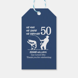 Vist de legende Rodfather 50ste verjaardag Cadeaulabel