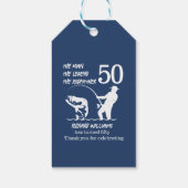 Vist de legende Rodfather 50ste verjaardag Cadeaulabel (Achterkant)