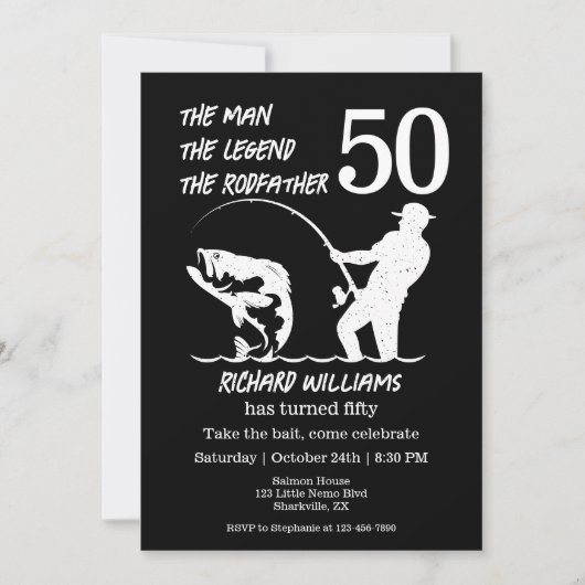 Vist de legende Rodfather 50ste verjaardag Kaart (Voorkant)