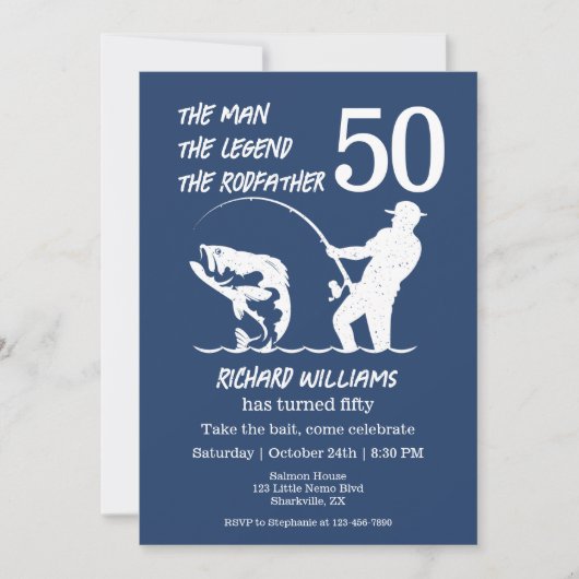 Vist de legende Rodfather 50ste verjaardag Kaart (Voorkant)
