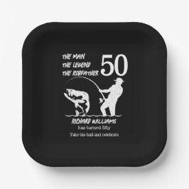 Vist de legende Rodfather 50ste verjaardag Papieren Bordje