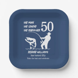 Vist de legende Rodfather 50ste verjaardag Papieren Bordje