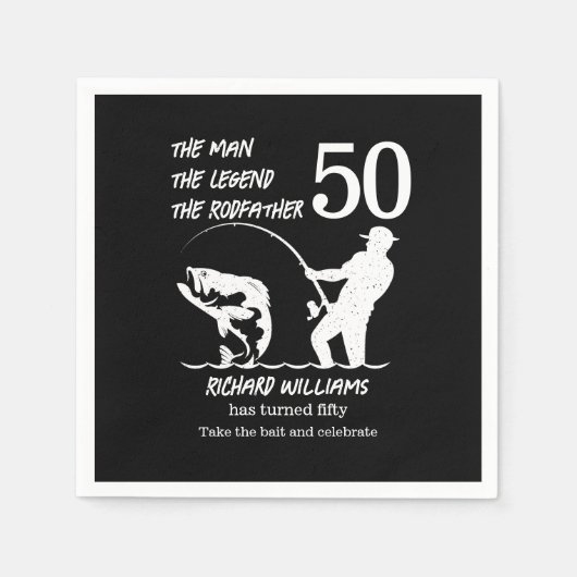 Vist de legende Rodfather 50ste verjaardag Servet (Voorkant)