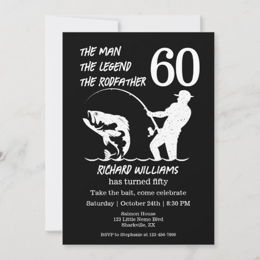 Vist de legende Rodfather 60ste verjaardag Kaart (Voorkant)