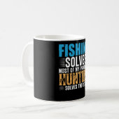 Vist de meeste van mijn problemen op jachtoplossin koffiemok (Voorkant links)