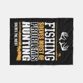 Vist de meeste van mijn problemen Vist op Fleece Deken (Voorkant (Horizontaal))