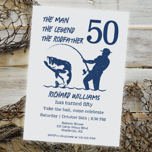 Vist de Rodfather Big Fish 50ste verjaardag Kaart