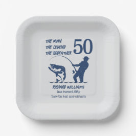 Vist de Rodfather Big Fish 50ste verjaardag Papieren Bordje