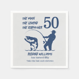 Vist de Rodfather Big Fish 50ste verjaardag Servet
