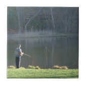 Vist de vijver UW Foto Tegeltje (Voorkant)