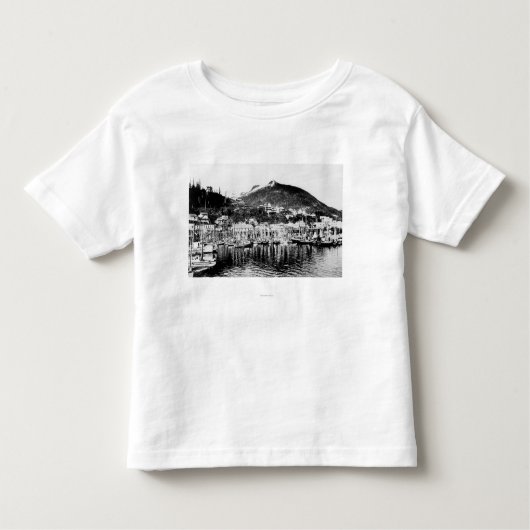 Vist de Vloot en de Deer Mountain in Ketchikan Kinder Shirts (Voorkant)