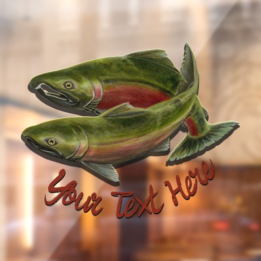 Vist Decale aangepaste zalmvangst Raamsticker (Vel 2)