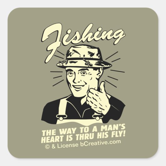 Vist: Door zijn vlucht Vierkante Sticker (Voorkant)