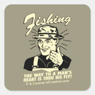 Vist: Door zijn vlucht Vierkante Sticker