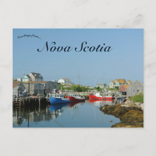 Vist dorp in Nova Scotia Canada Briefkaart