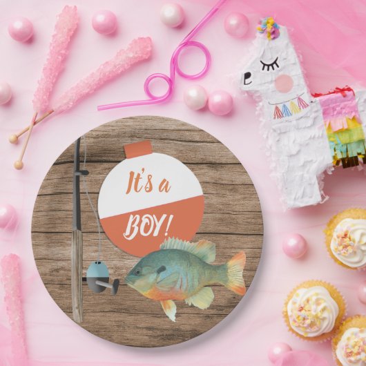 Vist een Baby shower Papieren Bordje (Feest)