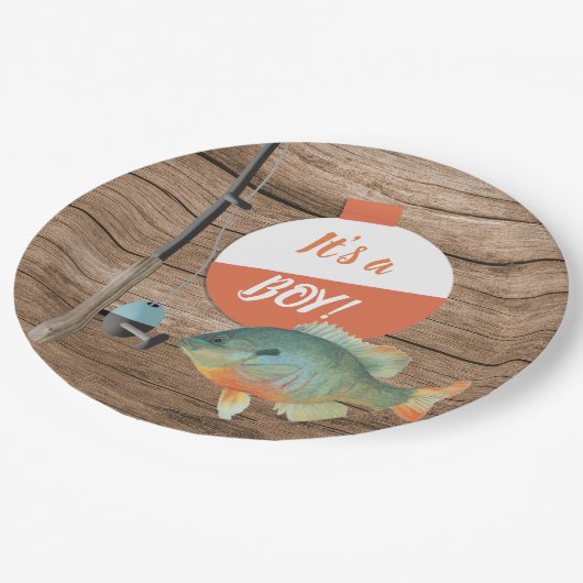 Vist een Baby shower Papieren Bordje (Gekanteld)