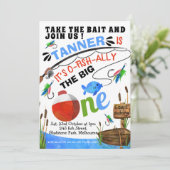 Vist één dag uitnodiging voor het grote aas (Staand voorkant)