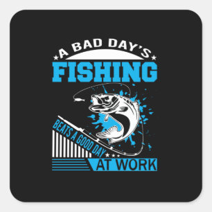 Vist een goede dag Gevist Vierkante Sticker
