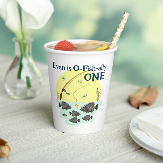 Vist één Kind eerste geboorte-inktvis Papieren Bekers (Insitu)