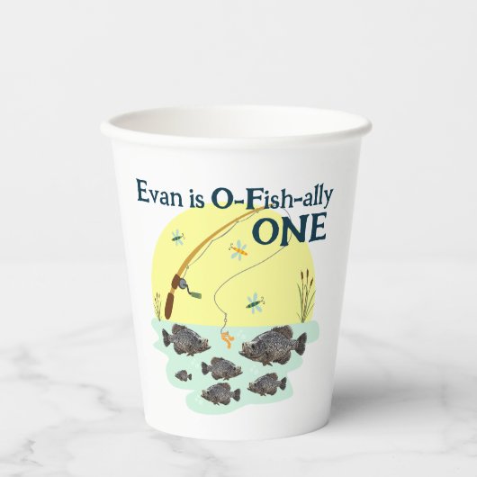 Vist één Kind eerste geboorte-inktvis Papieren Bekers (Voorkant)