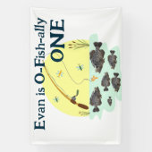 Vist een Kind eerste geboorte-inktvis Spandoek (Verticaal)