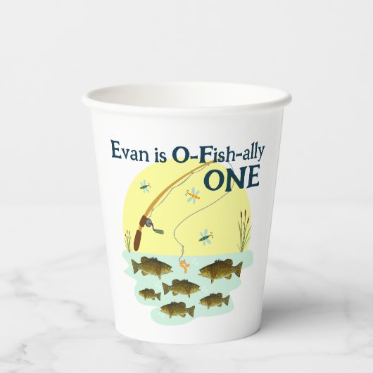 Vist een Kind eerste geboorte-mondaanval Papieren Bekers (Achterkant)