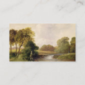 Vist: Een vis afspelen (olie op doek) Visitekaartje (Achterkant)