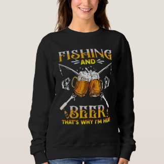 Vist en beer daarom ben ik hier Fisherman App Trui