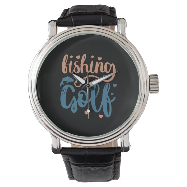 Vist en Golf Horloge (Voorkant)
