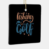 Vist en Golf Keramisch Ornament (Rechts)