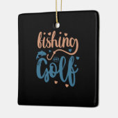 Vist en Golf Keramisch Ornament (Links)